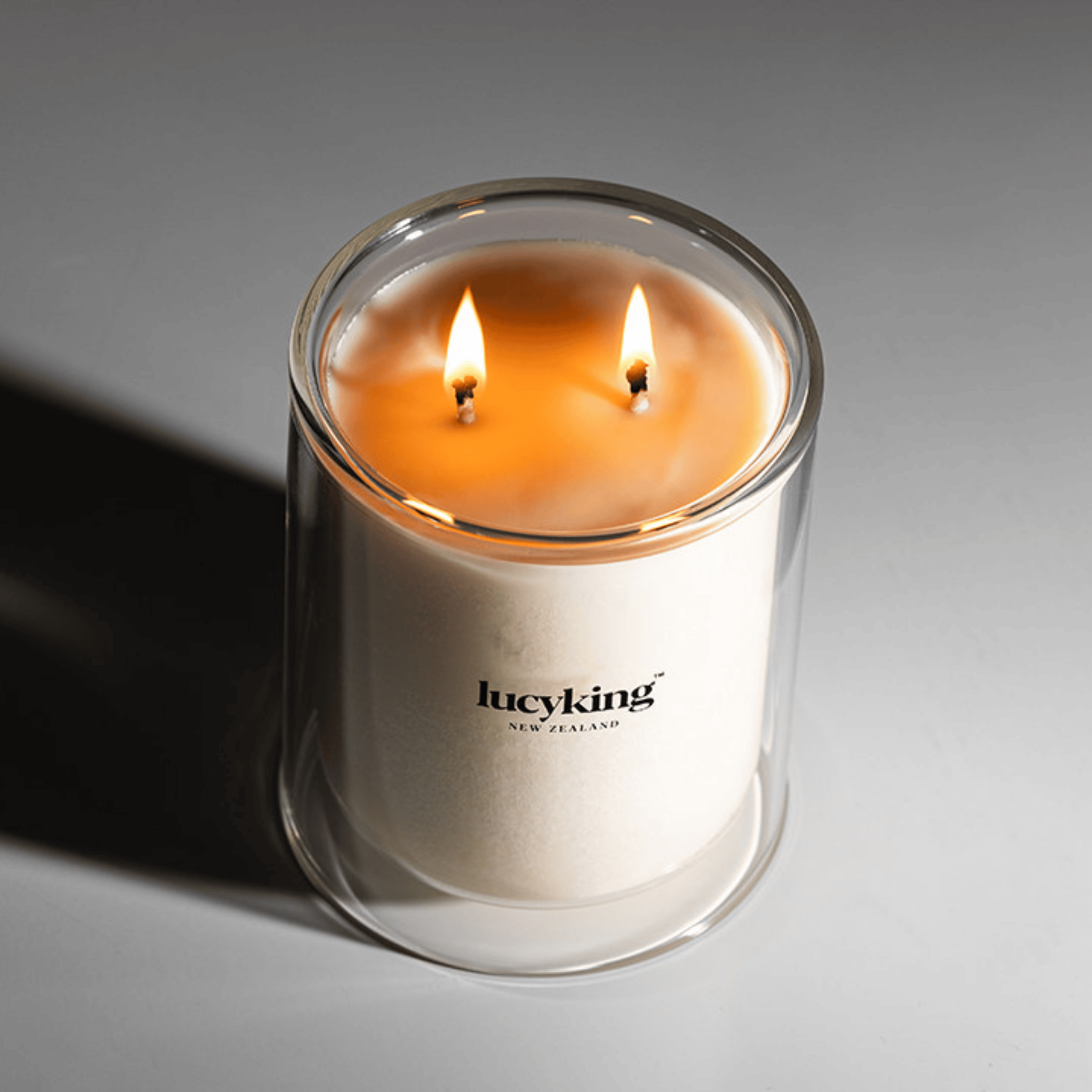 Double-wall glass candle made in arrowtown new zealand